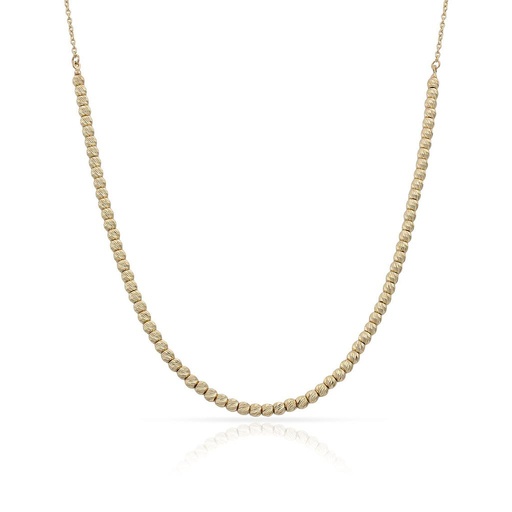 [CO131] COLLAR ORO 18KL BOLAS TALLADAS