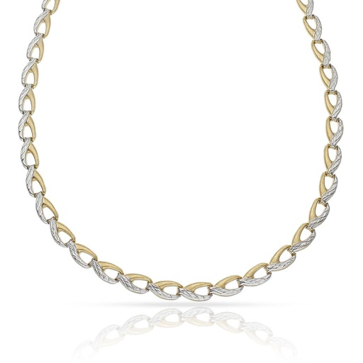 [CO101] COLLAR ORO 18KL TROQUELADO BICOLOR