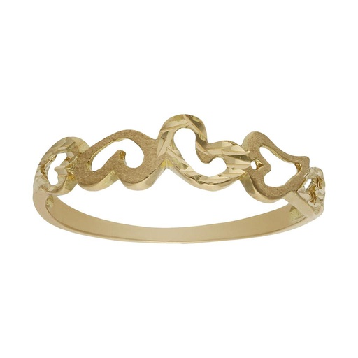 [S395] SORTIJA ORO 18KL CORAZONES