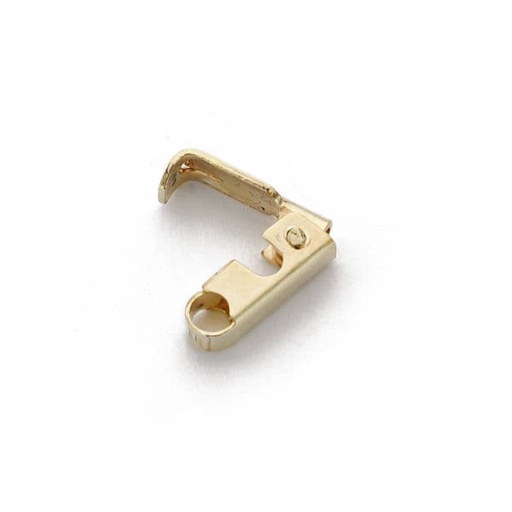 [P0043] 18K FORNITURA ORO AMARILLO CIERRE DE PATO 9X3 MM
