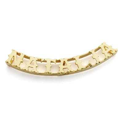 [P0528-7] 18K COLGANTE NOMBRE PERSONALIZADO 7 LETRAS.