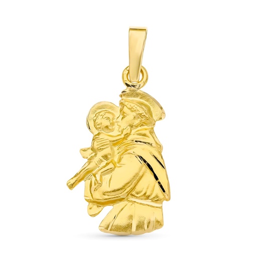 [P07000191] 18K MEDALLA ORO AMARILLO SAN ANTONIO SILUETA 25X15 MM