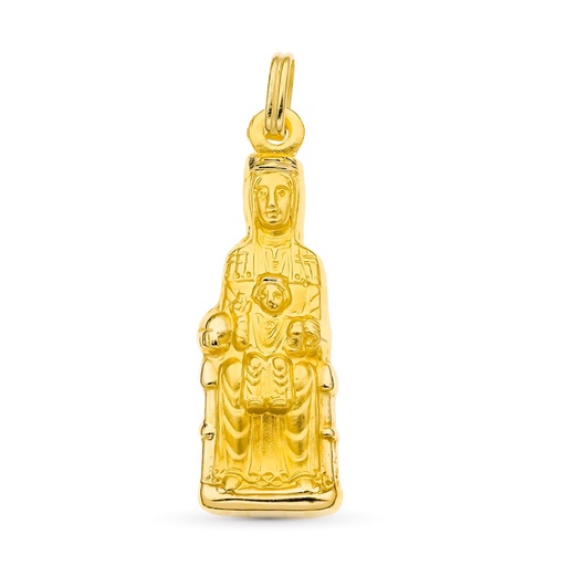 [P07000195] 18K SILUETA ORO AMARILLO VIRGEN DE MONSERRAT 34X11 MM