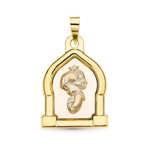 [P07000211] 18K MEDALLA ORO AMARILLO VIRGEN NIÑA 23X19 MM