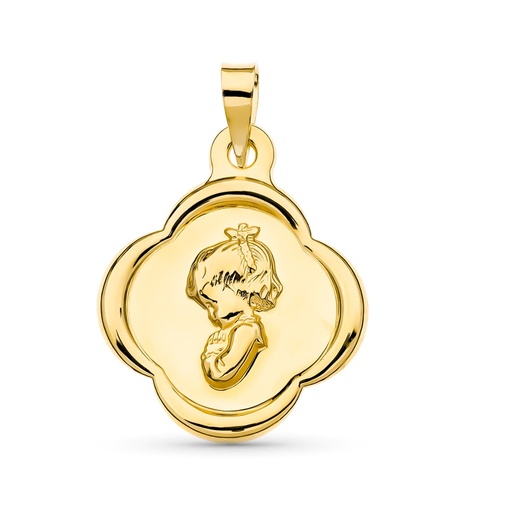 [P07000212] 18K MEDALLA ORO AMARILLO VIRGEN NIÑA 23X19 MM
