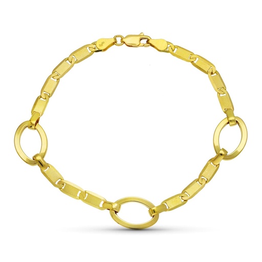 [P07000219] 18K PULSERA ORO AMARILLO ESLABONES
