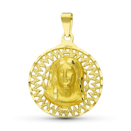 [P07000235] 18K MEDALLA ORO AMARILLO VIRGEN NIÑA 24X20 MM