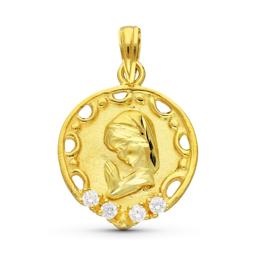 [P07000238] 18K MEDALLA ORO AMARILLO VIRGEN NIÑA 20X16 MM