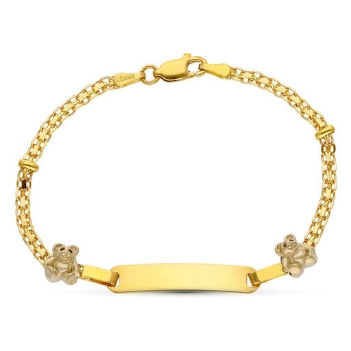 [P07000257] 18K ESCLAVA ORO AMARILLO OSO S 16 CM
