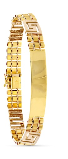 [P07000449] 18K ESCLAVA ORO AMARILLO HUECA 22 CM 10 MM