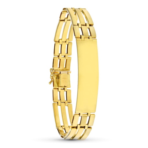 [P07000450] 18K ESCLAVA ORO AMARILLO HUECA 21.5 CM 12 MM