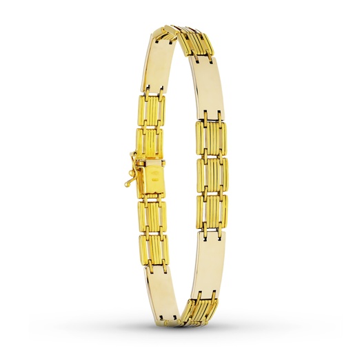 [P07000452] 18K PULSERA ORO BICOLOR CABALLERO