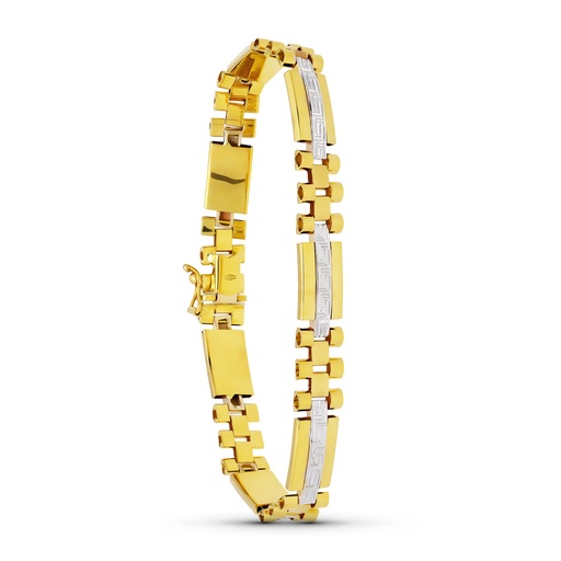 [P07000561] 18K PULSERA ORO BICOLOR CABALLERO