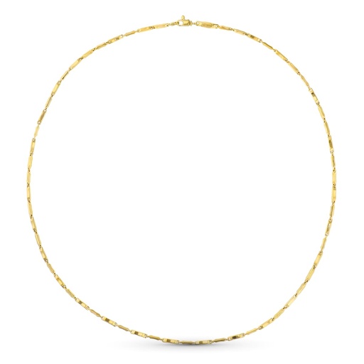 [P07000618] 18K CADENA ORO AMARILLO TRAMOS HUECA 60 CM 2.5 MM