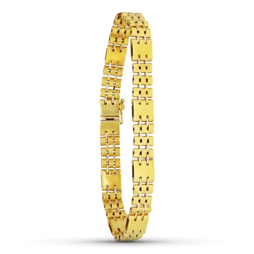 [P07000677] 18K PULSERA ORO AMARILLO TUBOS