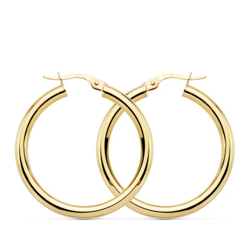 [P07000765] 18K AROS REDONDOS HUECOS 30X3 MM