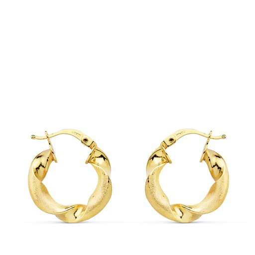 [P07000799] 18K AROS MATE Y BRILLO HUECOS 18 MM