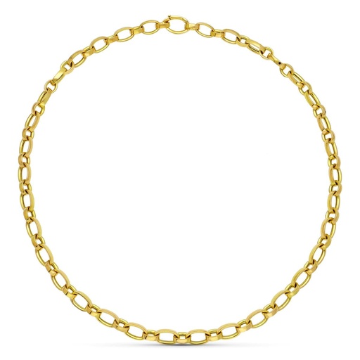 [P07001745] 18K GARGANTILA ORO AMARILLO ESLABONES OVALES 45CM