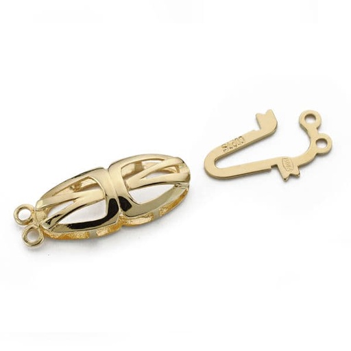 [P0741] 18K FORNITURA BROCHE DE COLLAR 2VIRGEN 21X8 MM