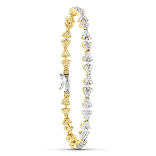 [P08000003] 18K PULSERA ORO BICOLOR 19.5 CM