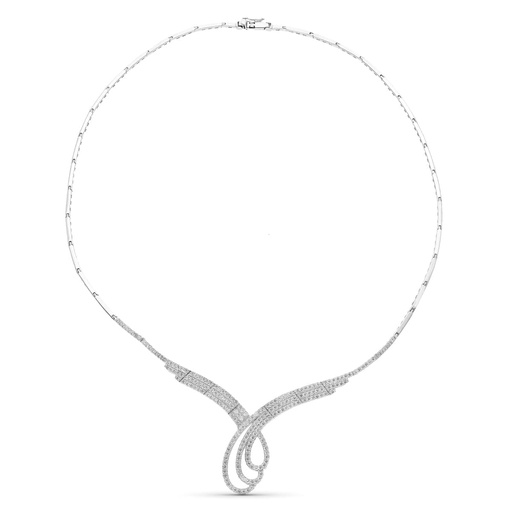 [P08000004-OB] 18K GARGANTILLA ORO BLANCO CIRCONITAS