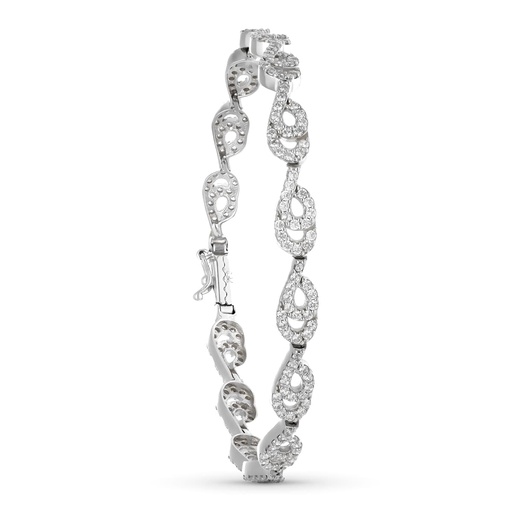 [P08000005] 18K PULSERA ORO BLANCO CIRCONITAS