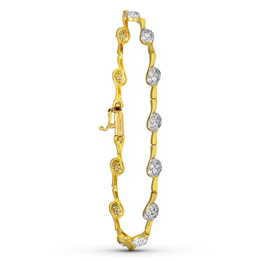 [P08000011] 18K PULSERA ORO BICOLOR CIRCONITAS