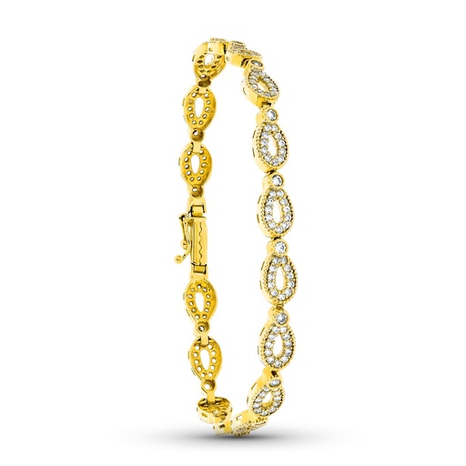 [P08000025] 18K PULSERA ORO AMARILLO CIRCONITAS