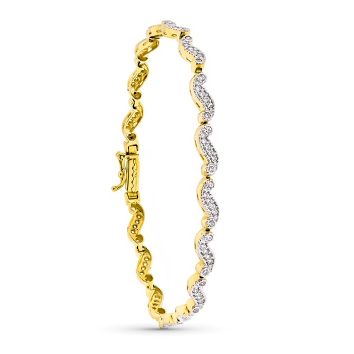 [P08000028] 18K PULSERA ORO BICOLOR CON CIRCONITAS