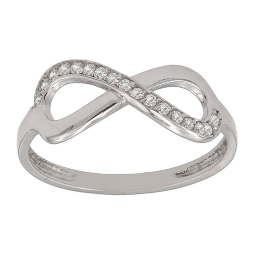[S993] SORTIJA ORO 18KL INFINITO CIRCONITAS