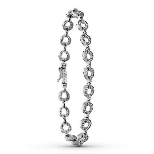 [P08000030] 18K PULSERA ORO BLANCO CIRCONITAS