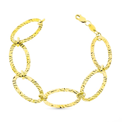 [P08000068] 18K PULSERA ESLABONES LABRADOS. 6.15 GR