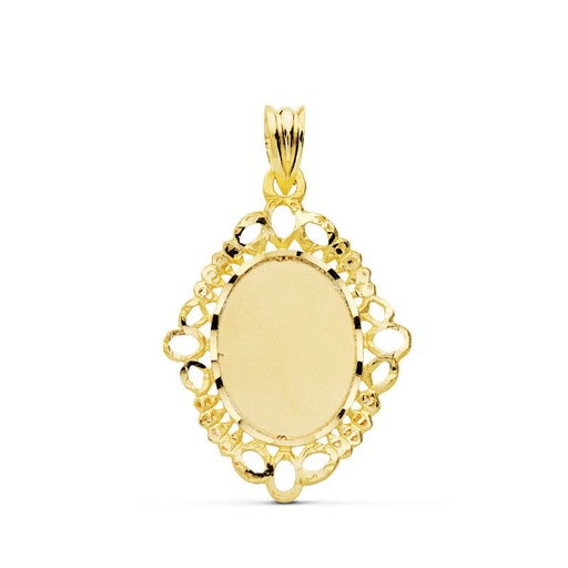 [P08000074] 18K CHAPA CERCO CALADO OVAL 31X22 MM