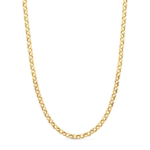 [P08001450] 18K CADENA ORO AMARILLO ROLO HUECO ANCHO: 3 MM. LARGO: 50CM CIERRE REASA