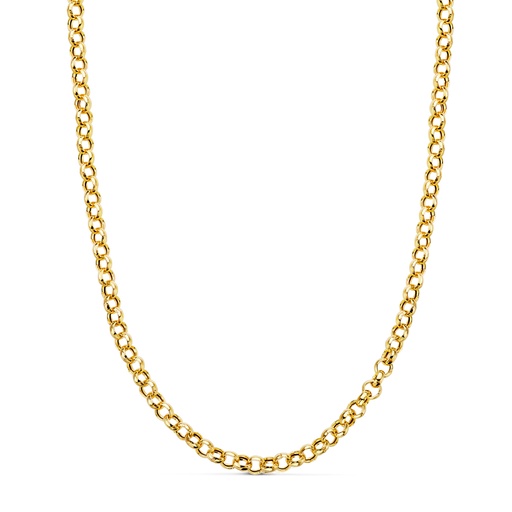 [P08001545] 18K CADENA ORO AMARILLO ROLO HUECO ANCHO: 4 MM. LARGO: 45CM CIERRE REASA