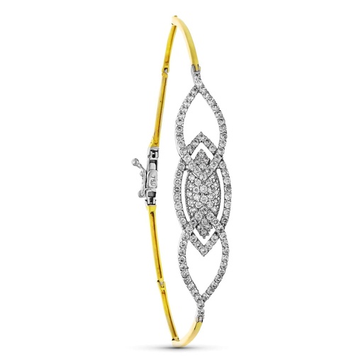[P09000008] 18K PULSERA ORO BICOLOR CIRCONITAS MOTIVO