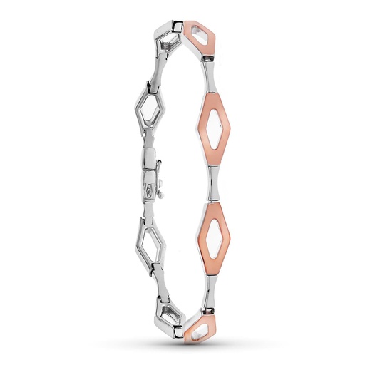 [P09000020] 18K PULSERA ORO BICOLOR 20 CM