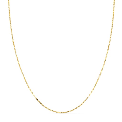[P09000140] 18K CADENA ORO AMARILLO ROLO HUECA DIAMANTADA ANCHO: 1MM. LARGO: 40CM