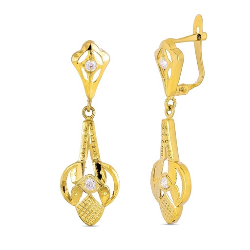 [P10087] 18K PENDIENTES CUBANAS