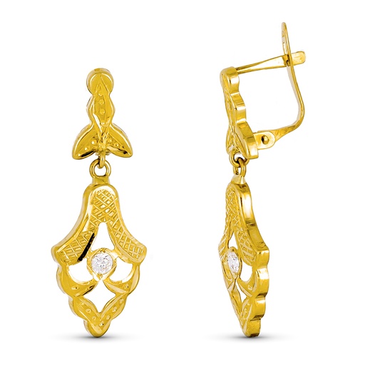 [P10159] 18K PENDIENTES ORO AMARILLO CUBANA 30X10 MM CATALAN
