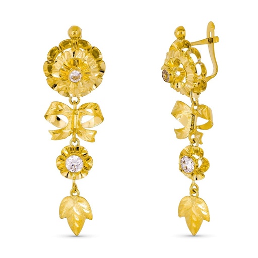 [P10204] 18K PENDIENTES CUBANAS