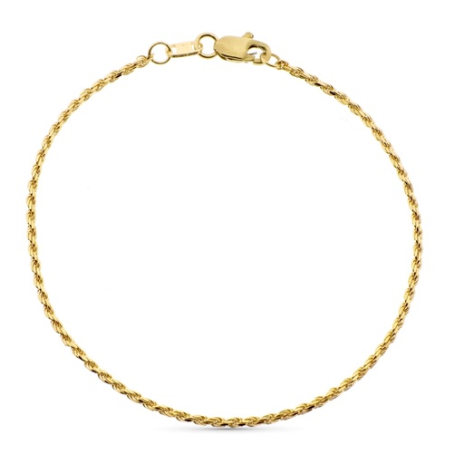 [P11000005] 18K PULSERA ORO AMARILLO CORDON SALOMONICO ANCHO 1.5 MM 19 CM