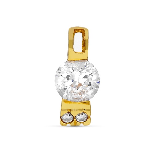 [P11220-5] 18K COLGANTE ORO AMARILLO CIRCONITAS 11X5 MM