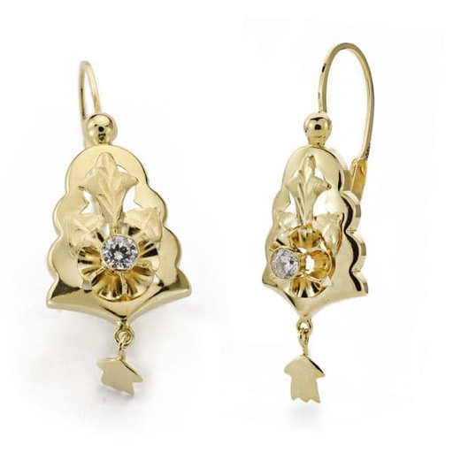 [P11330] 18K PENDIENTES CIGARRON 25X12 MM