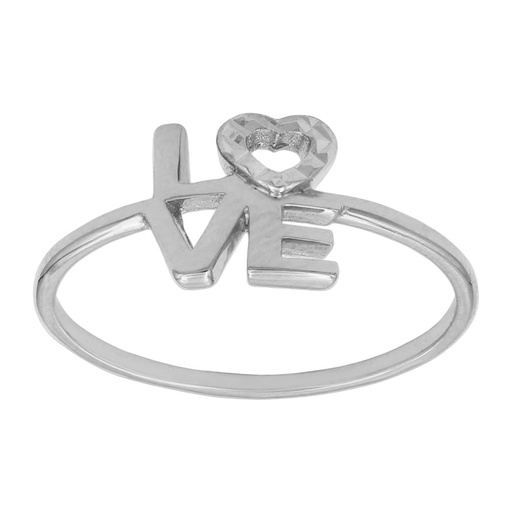 [S1043] SORTIJA ORO BLANCO 18KL LOVE