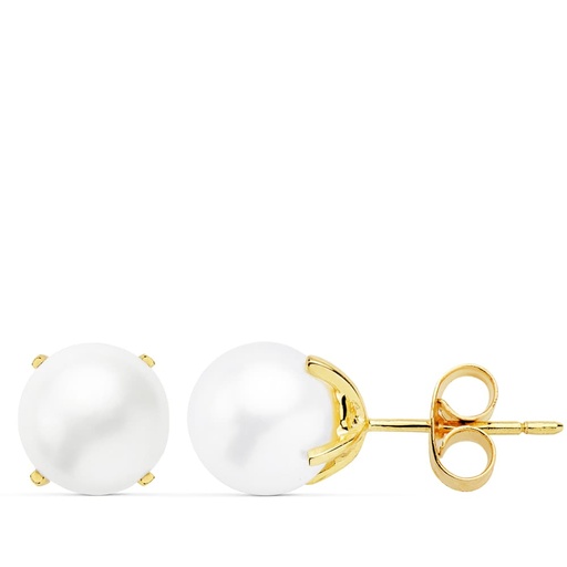 [P11903-OA] 18K PENDIENTES PERLA CULTIVADAS 7.5-8 MM