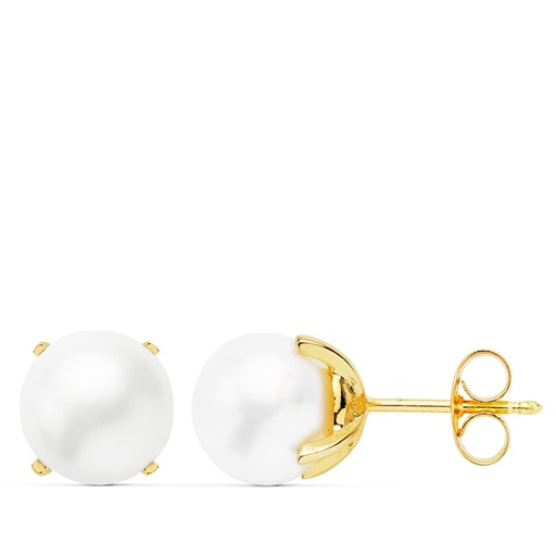 [P11905-OA] 18K PENDIENTES PERLA CULTIVADAS 8-8.5 MM
