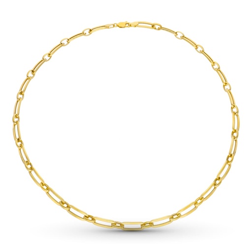 [P12000053] 18K GARGANTILLA ORO AMARILLO ESLABONES ALARGADOS
