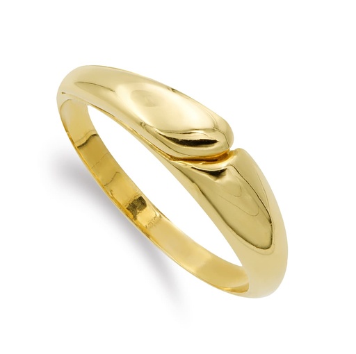 [P12000239] 18K SORTIJA ORO AMARILLO LISA BANDAS 5 MM CUERPO 2 MM