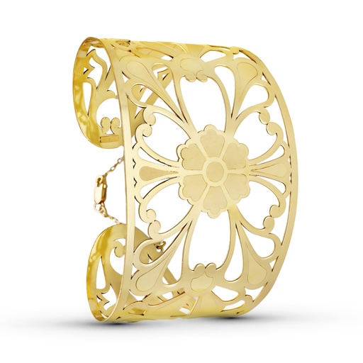 [P12000444] 18K PULSERA ORO AMARILLO RIGIDA CALADA 45 MM